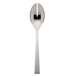 Riva large salad serving fork with polished cut head and squared handle.