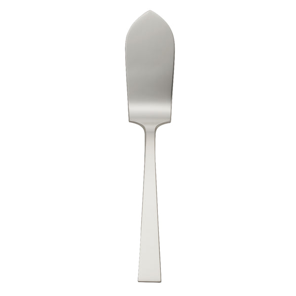 Riva fish serving knife with pointed blade and polished squared handle.