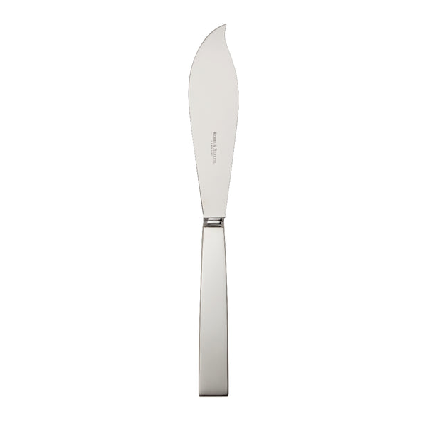 Riva tart knife with curved blade and polished finish.