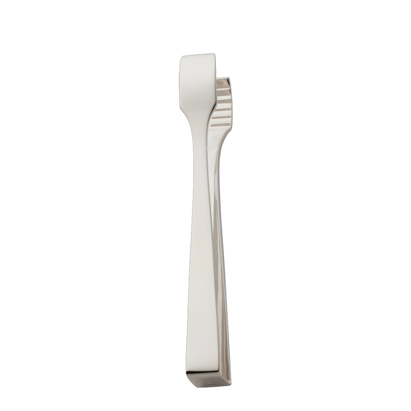 Riva sugar tongs with polished finish and grooved grips.