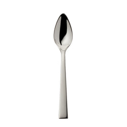 Riva salt spoon with teardrop bowl and polished squared handle.