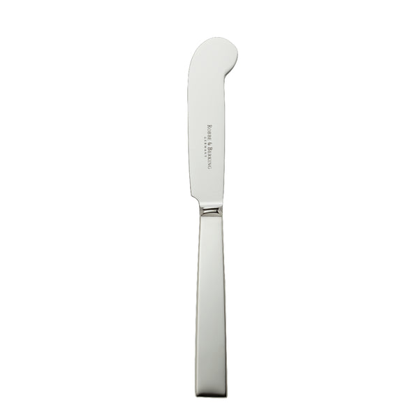 Riva butter knife with rounded blade and squared handle.