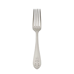 Jardin dessert fork by Robbe & Berking in polished stainless steel with floral handle.