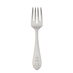 Jardin fish fork by Robbe & Berking in polished stainless steel with floral handle, elegant cutlery for refined fish dining.