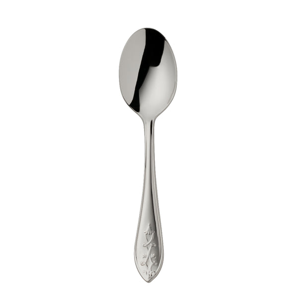 Children's Spoon Jardin by Robbe & Berking in stainless steel with floral motif.