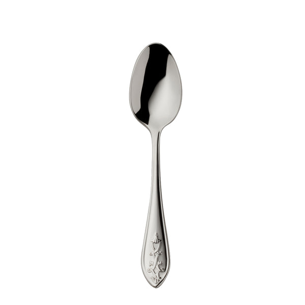 Jardin mocha spoon 10.5 cm stainless steel with floral motif handle by Robbe & Berking.