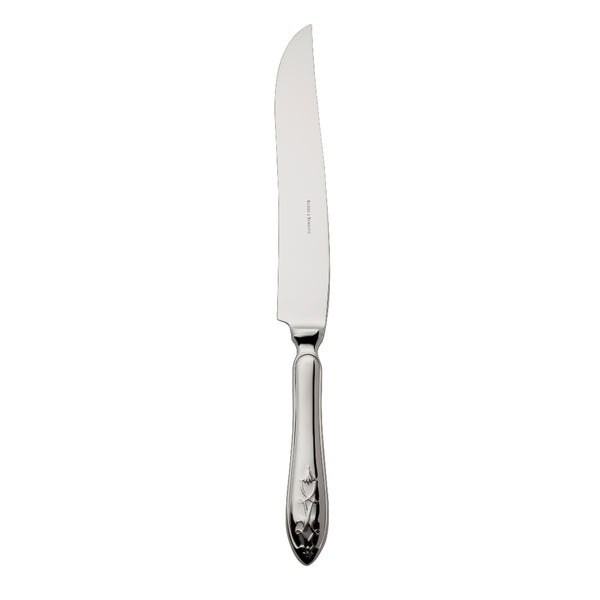 Stainless steel Jardin carving knife by Robbe & Berking with a long sharp blade and ornate floral handle design.