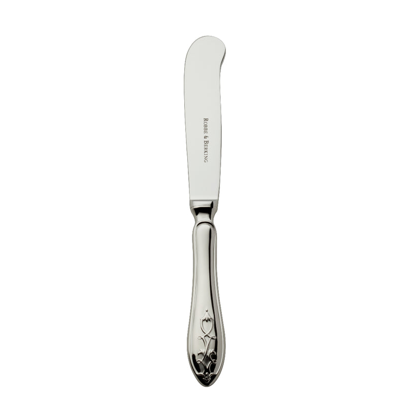Butter Knife 20 cm Jardin by Robbe & Berking in stainless steel with floral handle motif.