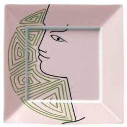 Square Trinket Tray 'Béatrice' Jean Cocteau by Raynaud