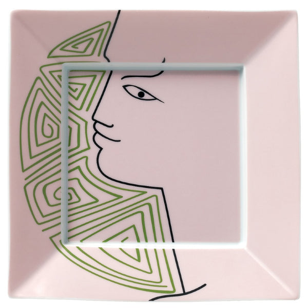 Square Trinket Tray 'Béatrice' Jean Cocteau by Raynaud