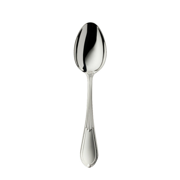 Belvedere silver plated menu spoon by Robbe & Berking with fluted handle, handcrafted luxury cutlery.