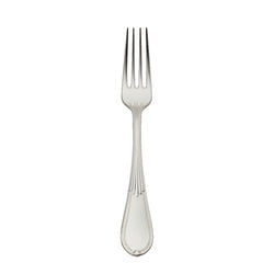 Belvedere silver plated menu fork by Robbe & Berking with fluted handle, handcrafted for elegant dining.