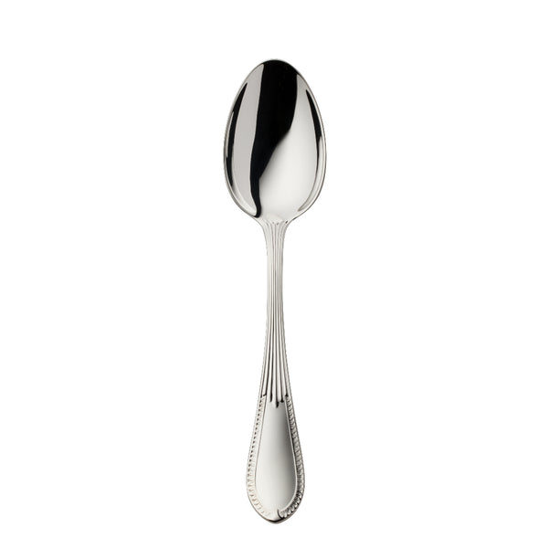 Belvedere silver plated dessert spoon by Robbe & Berking with elegant handle, crafted for refined sweets and fruit dishes.