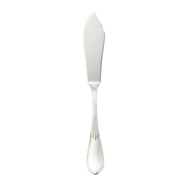 Belvedere silver plated fish knife by Robbe & Berking with elegant handle and curved blade for refined fish dining.