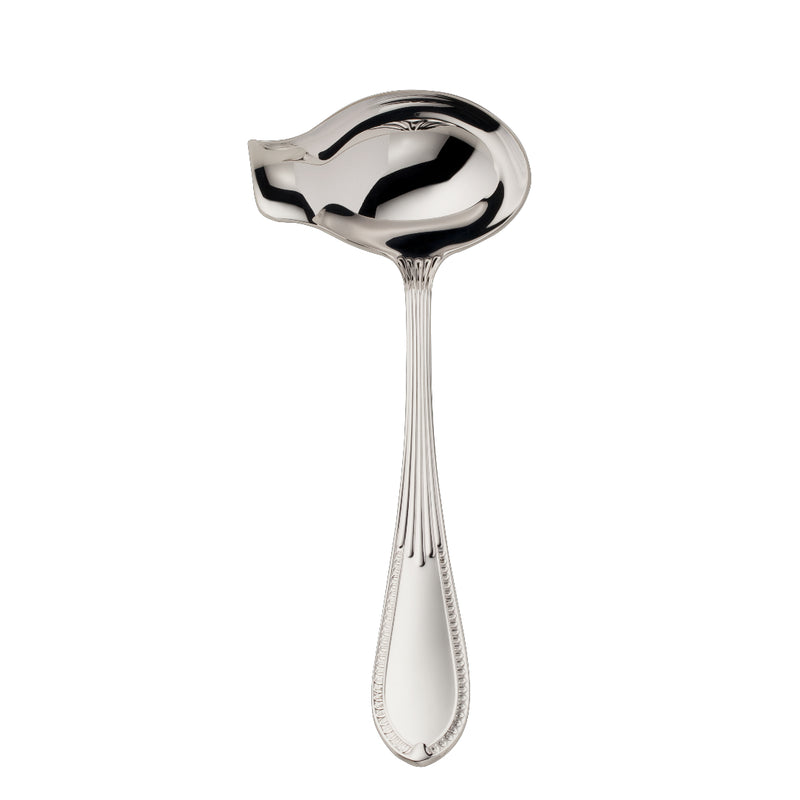 Belvedere silver plated sauce ladle by Robbe & Berking, crafted for elegant serving of gravies and fine sauces.