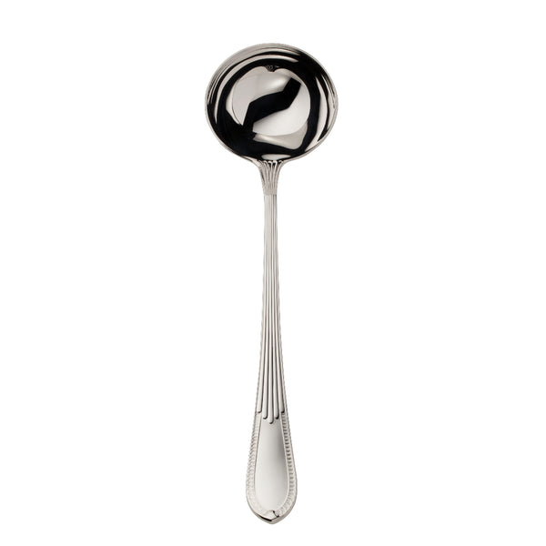 Belvedere silver plated soup ladle by Robbe & Berking, elegant design for refined soup and stew service.