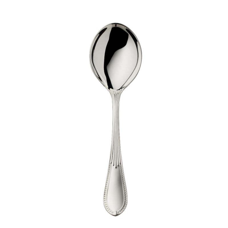 Elegant Belvedere salad serving spoon 18 cm in silver plate by Robbe & Berking.