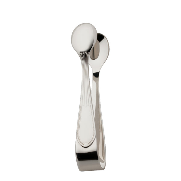Belvedere silver plated sugar tongs by Robbe & Berking, designed for refined tea and coffee service with timeless precision.