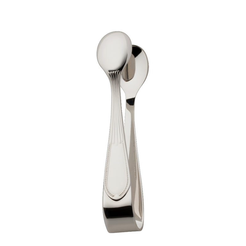 Belvedere silver plated sugar tongs by Robbe & Berking, designed for refined tea and coffee service with timeless precision.