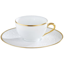 Tea Cup & Saucer 25cl - 'Italian Renaissance' Filet Or Mat