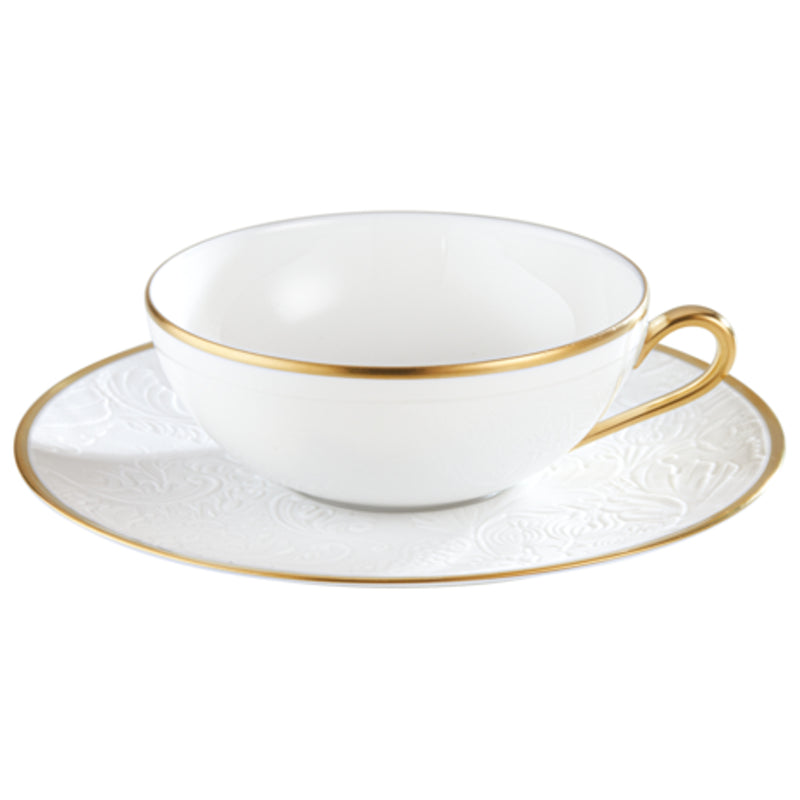 Tea Cup & Saucer 22cl - 'Italian Renaissance' Filet Or Mat