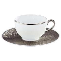 Tea Cup & Saucer 25cl - 'Italian Renaissance' Platinum