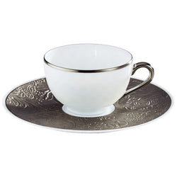 Tea Cup & Saucer 20cl - 'Italian Renaissance' Platinum