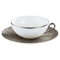 Tea Cup & Saucer 22cl - 'Italian Renaissance' Platinum