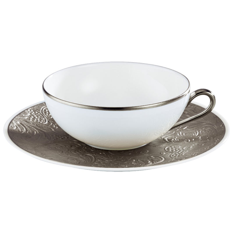 Tea Cup & Saucer 22cl - 'Italian Renaissance' Platinum