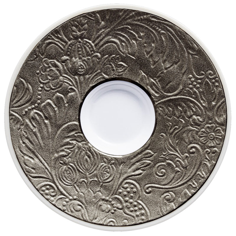 Espresso Cup & Saucer - 'Italian Renaissance' Platinum