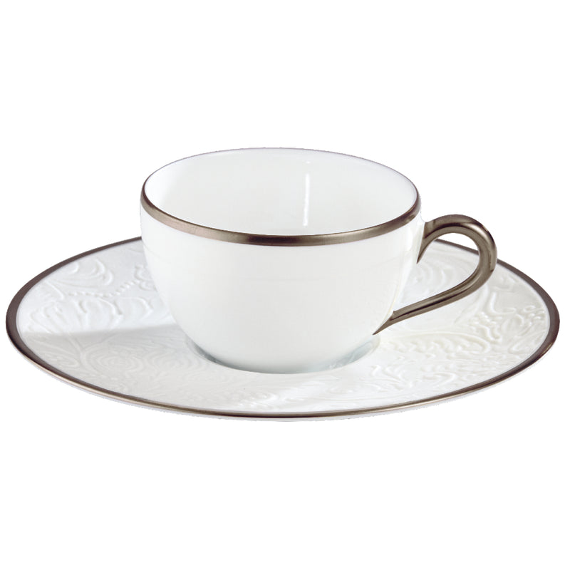 Saucer for All Coffee Cups - 'Italian Renaissance' Filet Platine Mat
