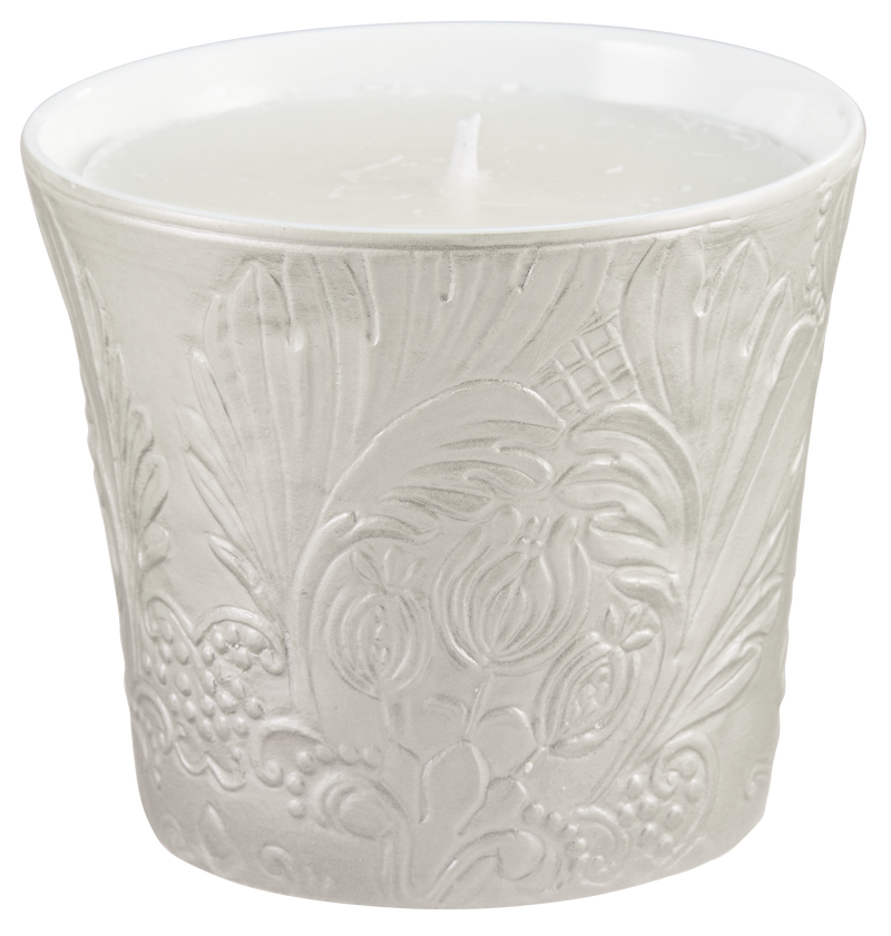 Candle Pot - 'Italian Renaissance' Irise Pearl Grey