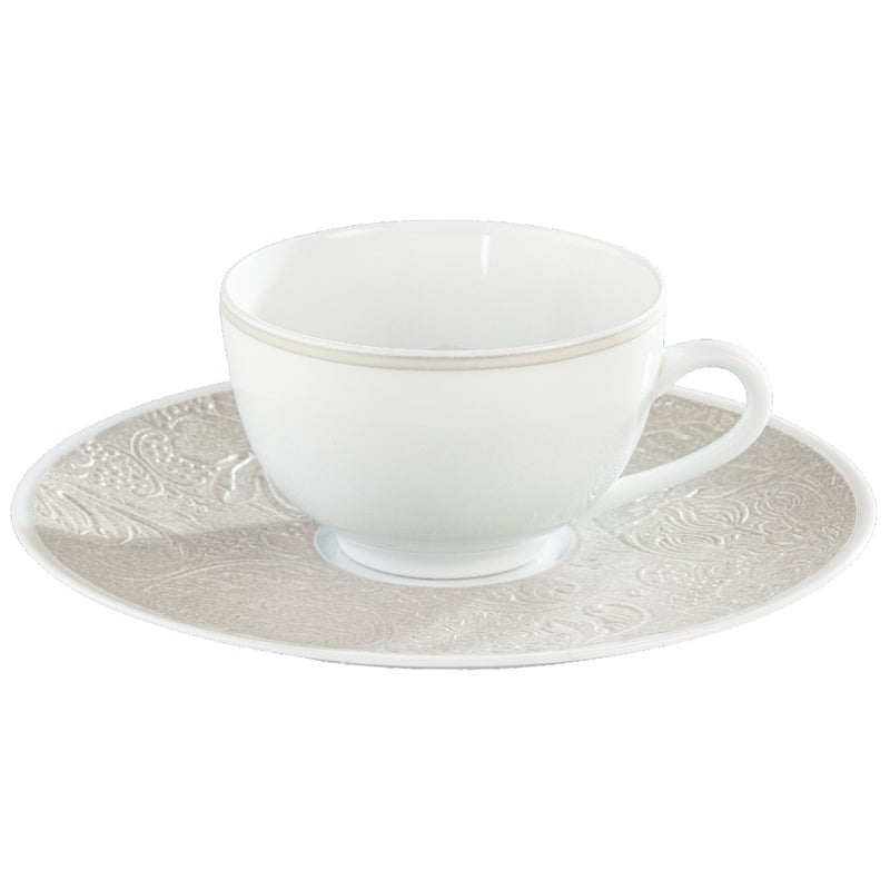 Saucer for All Tea Cups - 'Italian Renaissance' Irise Pearl Grey
