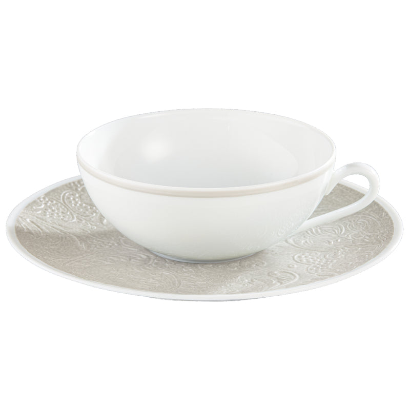 Saucer for All Tea Cups - 'Italian Renaissance' Irise Pearl Grey