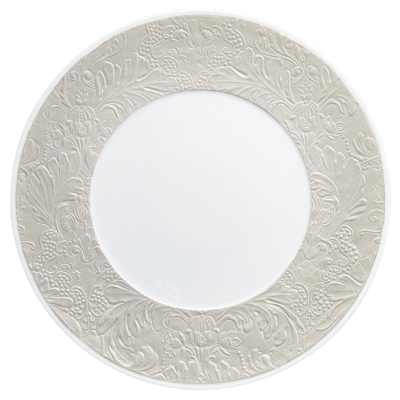 Dinner Plate - 'Italian Renaissance' Irise Pearl Grey