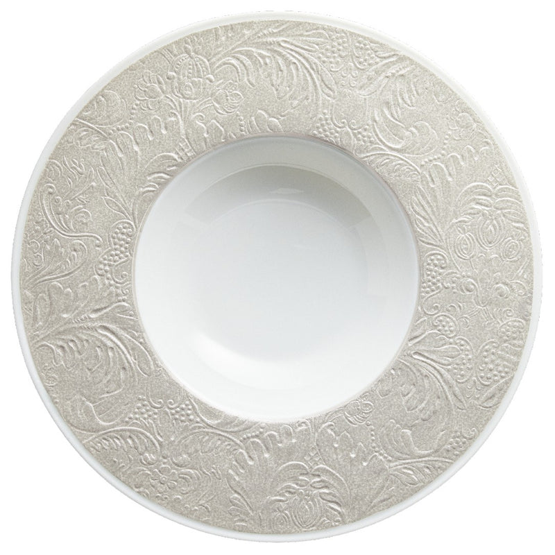 Pasta and Soup Plate - 'Italian Renaissance' Irise Pearl Grey