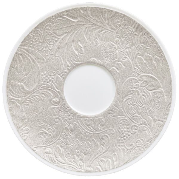 Saucer for All Tea Cups - 'Italian Renaissance' Irise Pearl Grey