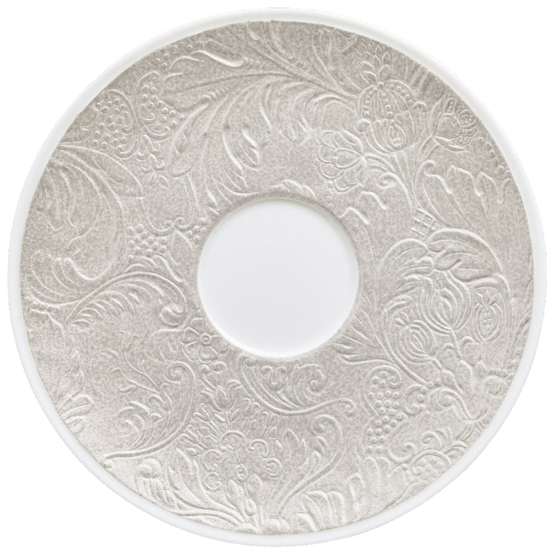 Saucer for All Tea Cups - 'Italian Renaissance' Irise Pearl Grey