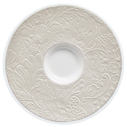 Saucer for All Coffee Cups - 'Italian Renaissance' Irise Pearl Grey