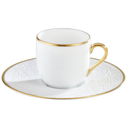 Coffee Cup & Saucer - 'Italian Renaissance' Filet Or Mat