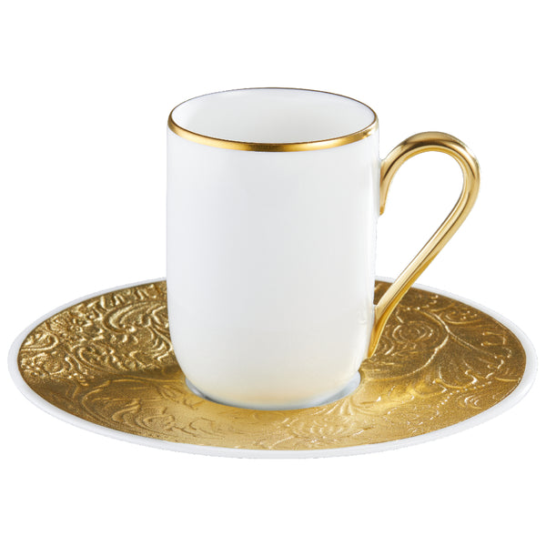 Espresso Cup & Saucer - 'Italian Renaissance' in Gold