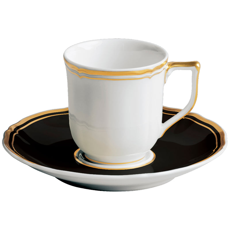 Coffee Cup & Saucer - Mazurka Black
