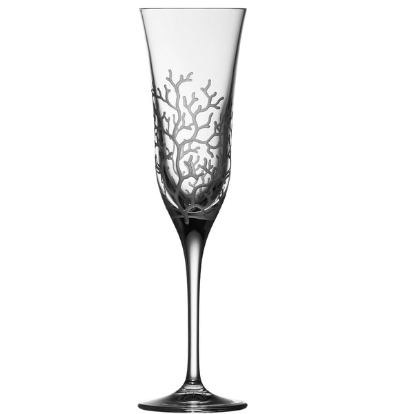 Coral Clear Champagne Flute