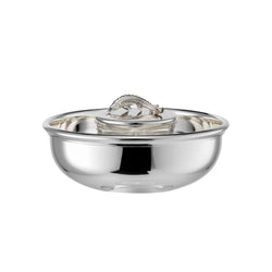 Caviar Bowl "Shine", Silver Plated with 1 Crystal Inner Bowl by Sonja Quandt
