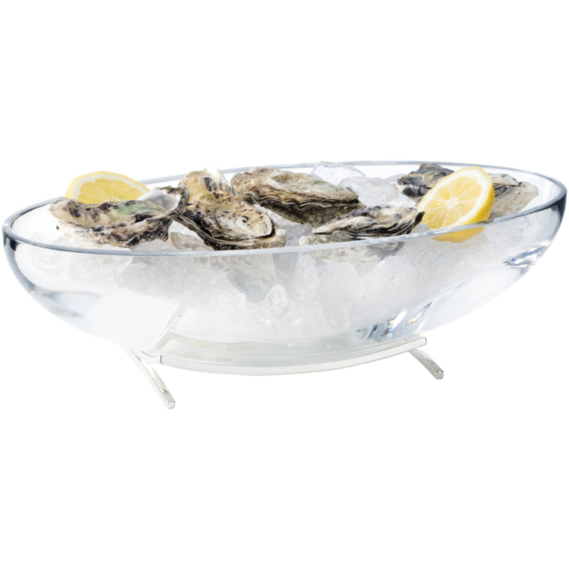 Footed Crystal Oyster Bowl "Temptation" by Sonja Quandt