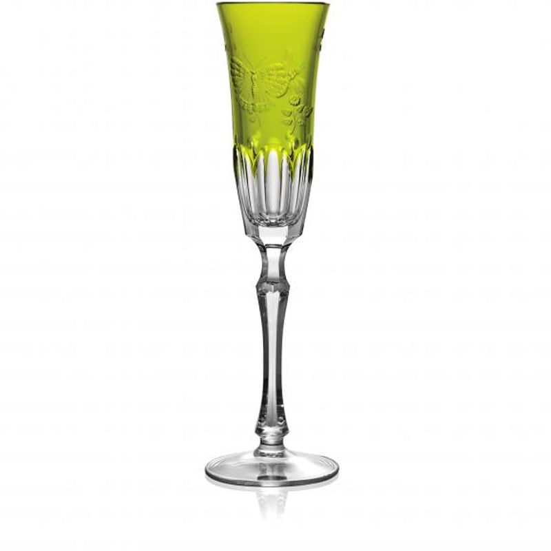 Springtime Yellow-Green Champagne Flute