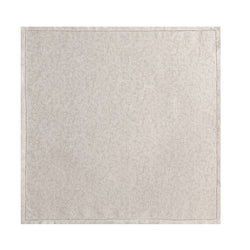 Bright beige linen napkin with mitred corners and laddered hems, showcasing delicate weave and refined Italian style.