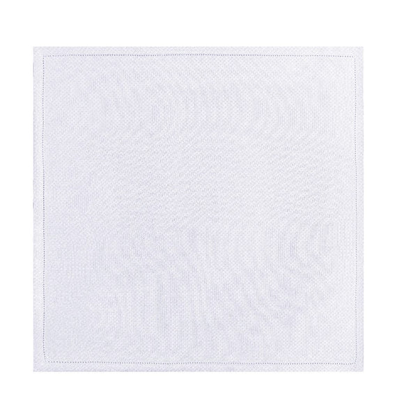Portofino Linen Napkin in White Linen by Le Jacquard Francais unwrapped
