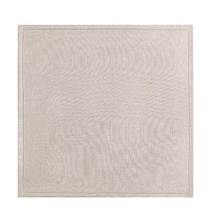 Beige linen napkin with mitred corners and laddered hems from the Portofino collection by Le Jacquard Français.