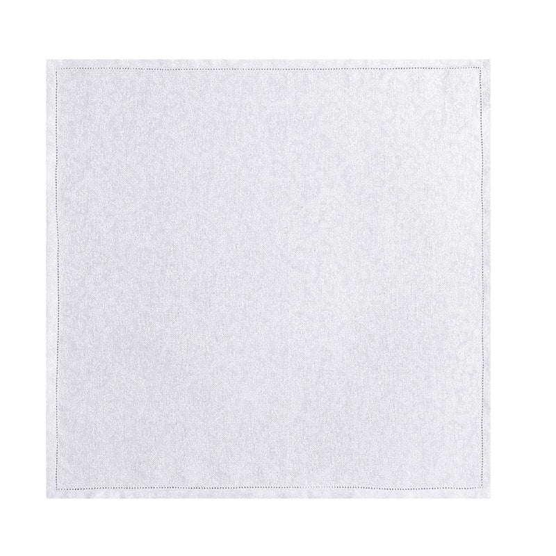 Portofino Fiori Linen Napkin in White by Le Jacquard Français
